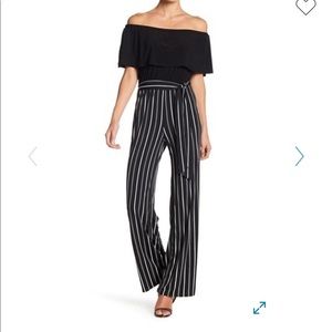 Bebe off the shoulder jumpsuit